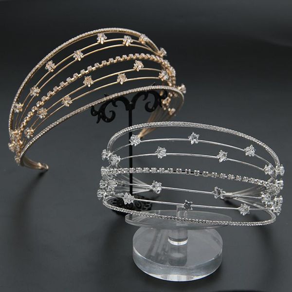 hair clips & barrettes crystal headband crown bridal wedding accessories for women gold star multi-layer rhinestone head buckle jewelry, Golden;silver
hair clips & barrettes crystal headband crown bridal wedding accessories for women gold star multi-layer rhinestone head buckle jewelry, Golden;silver