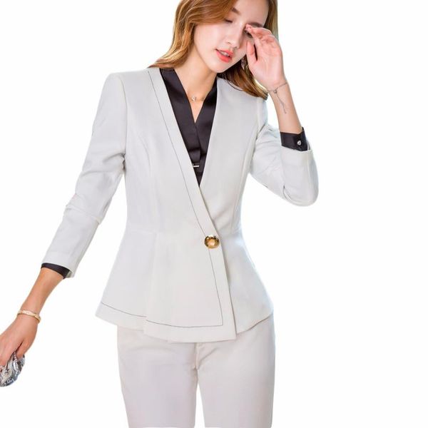 women's suits & blazers 2 piece business set women work blazer pants suit black white ladies slim fit trouser elegant, White;black
women's suits & blazers 2 piece business set women work blazer pants suit black white ladies slim fit trouser elegant, White;black