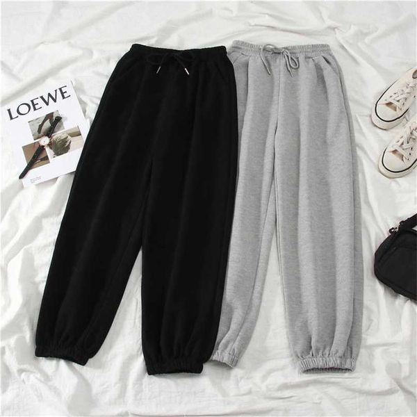 jmprs gray women sweatpants autumn baggy fashion oversize sports pants black winter thick joggers streetwear trousers 211118, Black;white
jmprs gray women sweatpants autumn baggy fashion oversize sports pants black winter thick joggers streetwear trousers 211118, Black;white