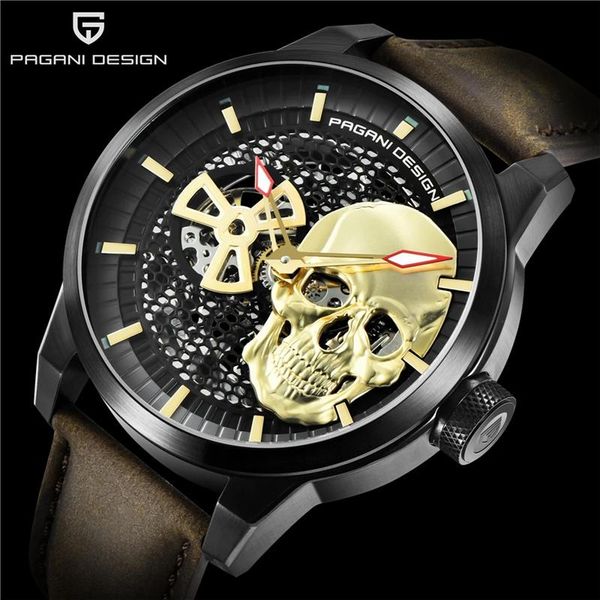 wristwatches pagani design brand leather mens watches skull watch men military sport automatic luxury mechanical wristwatch, Slivery;brown
wristwatches pagani design brand leather mens watches skull watch men military sport automatic luxury mechanical wristwatch, Slivery;brown