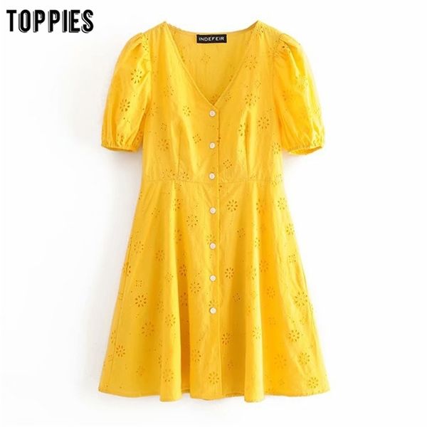 summer white yellow cotton mini dresses hollow out embroidered dress short sleeve v-neck vestidos 210421, Black;gray
summer white yellow cotton mini dresses hollow out embroidered dress short sleeve v-neck vestidos 210421, Black;gray
