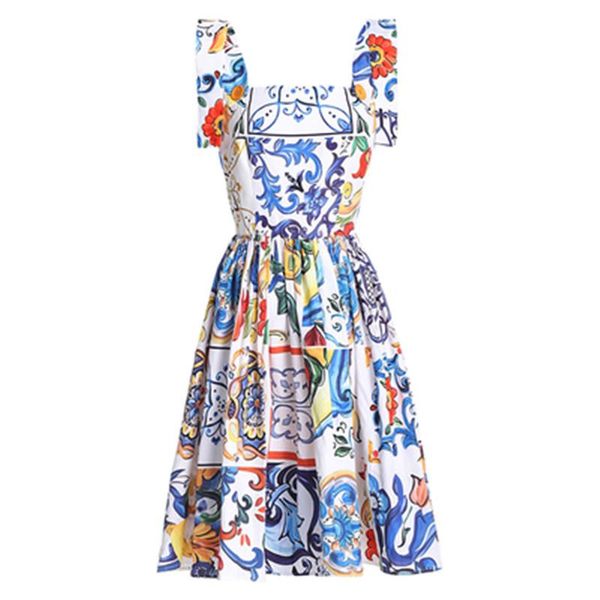 casual dresses fashion runway summer dress 2021 women's vacation vestidos long bow lace-up spaghetti strap blue white porcelain floral, Black;gray
casual dresses fashion runway summer dress 2021 women's vacation vestidos long bow lace-up spaghetti strap blue white porcelain floral, Black;gray