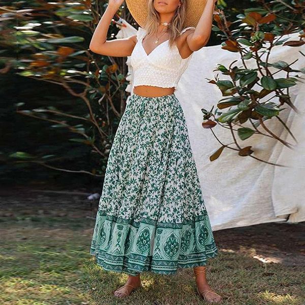 summer bohemian floral printed skirts women beach long skirt casual elastic waist maxi jupe faldas saia plus size, Black
summer bohemian floral printed skirts women beach long skirt casual elastic waist maxi jupe faldas saia plus size, Black