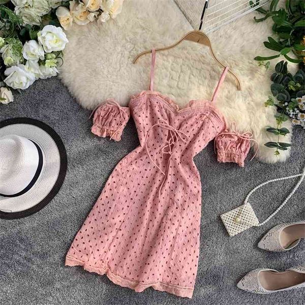 slim backless a-line dress women summer lace-up hollow vestidos h606 210527, Black;gray
slim backless a-line dress women summer lace-up hollow vestidos h606 210527, Black;gray