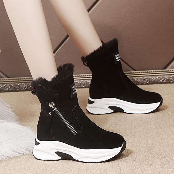 boots women ankle faux fur platform zipper ladies short plush warm winter pu female footwear 2021, Black
boots women ankle faux fur platform zipper ladies short plush warm winter pu female footwear 2021, Black
