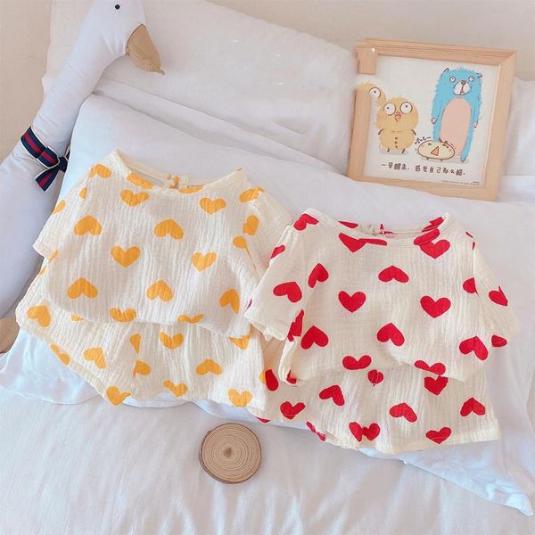 clothing sets summer cute baby boys girls love printing outfits breathable gauze cotton t shirts shorts 2pcs clothes set, White
clothing sets summer cute baby boys girls love printing outfits breathable gauze cotton t shirts shorts 2pcs clothes set, White