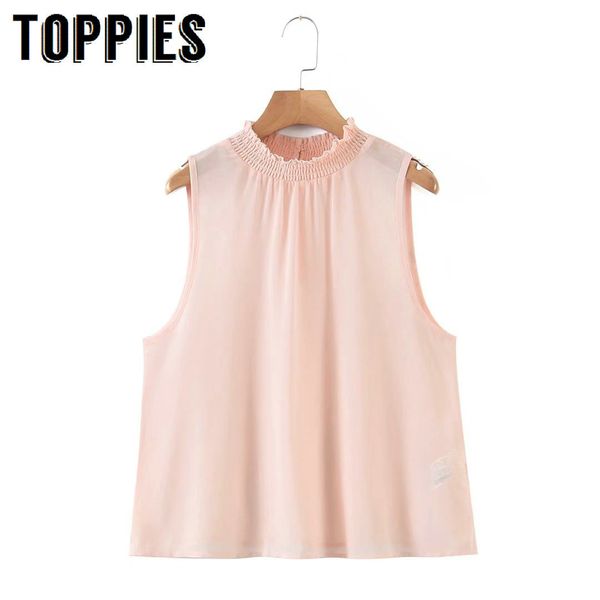 ies women sleeveless shirt summer chiffon shirts solid color sweet clothing 210412, White
ies women sleeveless shirt summer chiffon shirts solid color sweet clothing 210412, White