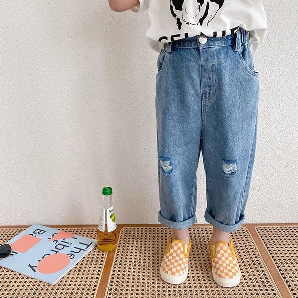 summer 2021 fashion ripped thin jeans for boys and girls loose casual all-match denim pants, Blue
summer 2021 fashion ripped thin jeans for boys and girls loose casual all-match denim pants, Blue