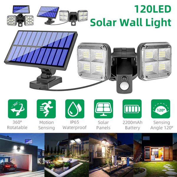 solar lamps 120 led outdoor wall lamp rotatable waterproof light motion sensor induction super bright garage garden yard lights
solar lamps 120 led outdoor wall lamp rotatable waterproof light motion sensor induction super bright garage garden yard lights