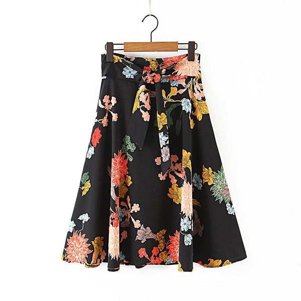 skirts vintage elegant floral print pleated midi skirt womens 2021 back zipper bow tie sashes ladies casual faldas vestidos, Black
skirts vintage elegant floral print pleated midi skirt womens 2021 back zipper bow tie sashes ladies casual faldas vestidos, Black