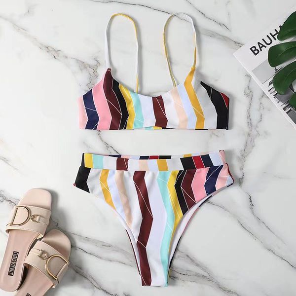 european and american women's swimwear bikini fashion color contrast high waist split swimsuit in stock#swimwears01, White;black
european and american women's swimwear bikini fashion color contrast high waist split swimsuit in stock#swimwears01, White;black