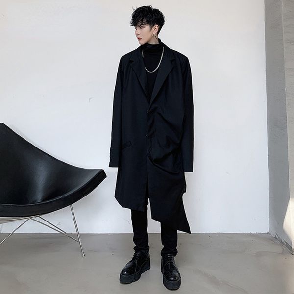 niche design irregular fold deconstruction medium length suit coat for men 2021 new autumn fashion black blazer tide 9y8995, White;black
niche design irregular fold deconstruction medium length suit coat for men 2021 new autumn fashion black blazer tide 9y8995, White;black