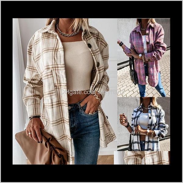 blouses & shirts womens clothing apparel drop delivery 2021 women plaid shirt blouse autumn casual loose pocket long sleeve thick bf oversiz, White
blouses & shirts womens clothing apparel drop delivery 2021 women plaid shirt blouse autumn casual loose pocket long sleeve thick bf oversiz, White