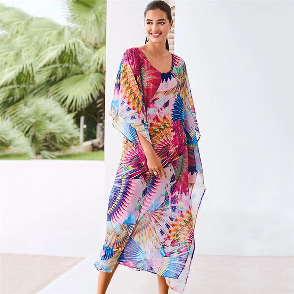 sheer bikini cover-ups bohemian printed loose summer beach dress chiffon tunic women wear swim suit cover up q1061 210420, White;black
sheer bikini cover-ups bohemian printed loose summer beach dress chiffon tunic women wear swim suit cover up q1061 210420, White;black