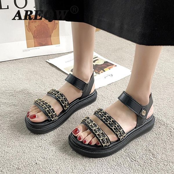 sandals 2021 summer style flat fashion solid color chain open toe outdoor women's shoes, Black
sandals 2021 summer style flat fashion solid color chain open toe outdoor women's shoes, Black