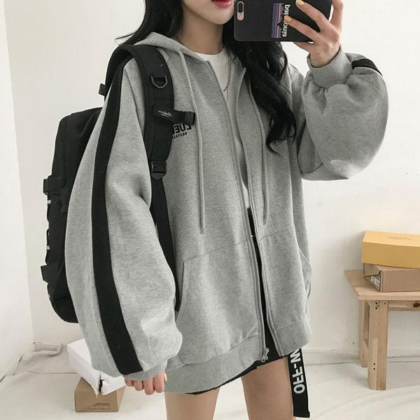 women's hoodies & sweatshirts women sweatshirt with a hood fashion autumn plus loose solid color zip up hoodie fall 2021 korean, Black
women's hoodies & sweatshirts women sweatshirt with a hood fashion autumn plus loose solid color zip up hoodie fall 2021 korean, Black