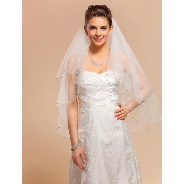 bridal veils lightin the boxtwo-tier lace applique edge wedding veil fingertip 53 appliques 35.43 in (90cm) tulle a-line, ball gown, pr, Black
bridal veils lightin the boxtwo-tier lace applique edge wedding veil fingertip 53 appliques 35.43 in (90cm) tulle a-line, ball gown, pr, Black