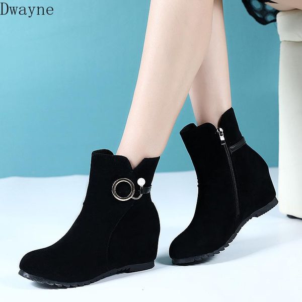 boots 2021 matte leather korean fashion casual wild increase and velvet booties women, Black
boots 2021 matte leather korean fashion casual wild increase and velvet booties women, Black