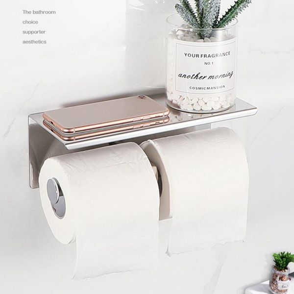 toilet paper holders 304 stainless steel non-perforated double roll holder mobile phone bathroom tissue
toilet paper holders 304 stainless steel non-perforated double roll holder mobile phone bathroom tissue