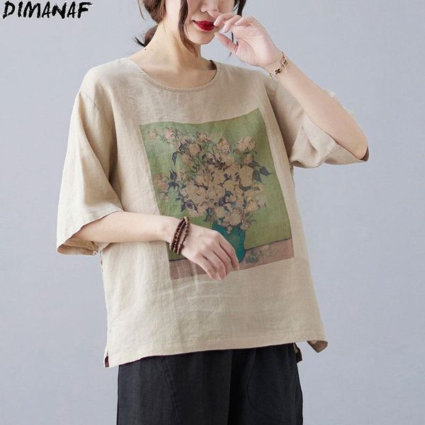 women's t-shirt dimanaf plus size women plant floral printing loose linen summer style 2021 fashion japanese korea &tees, White
women's t-shirt dimanaf plus size women plant floral printing loose linen summer style 2021 fashion japanese korea &tees, White