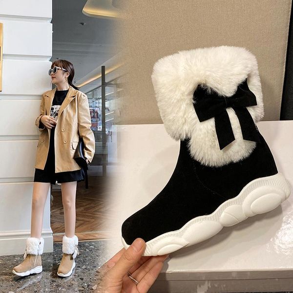 boots snow sweet bowties women shoesthick fur wool winter med heels platform ankle female plus size 34-43, Black
boots snow sweet bowties women shoesthick fur wool winter med heels platform ankle female plus size 34-43, Black