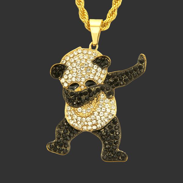amulet neck pendants hip hop, panda, diamond pendant, men's fashion, nightclub pendant, Silver
amulet neck pendants hip hop, panda, diamond pendant, men's fashion, nightclub pendant, Silver