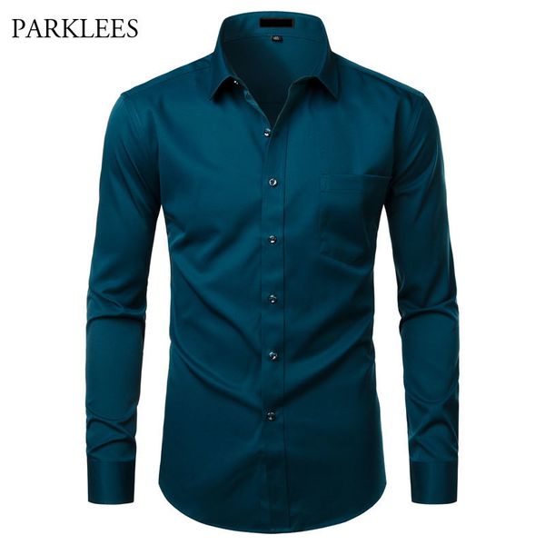 solid color bamboo fiber mens dress shirt formal business shirts for men with pocket button up comfortable soft chemise homme 210524, White;black
solid color bamboo fiber mens dress shirt formal business shirts for men with pocket button up comfortable soft chemise homme 210524, White;black