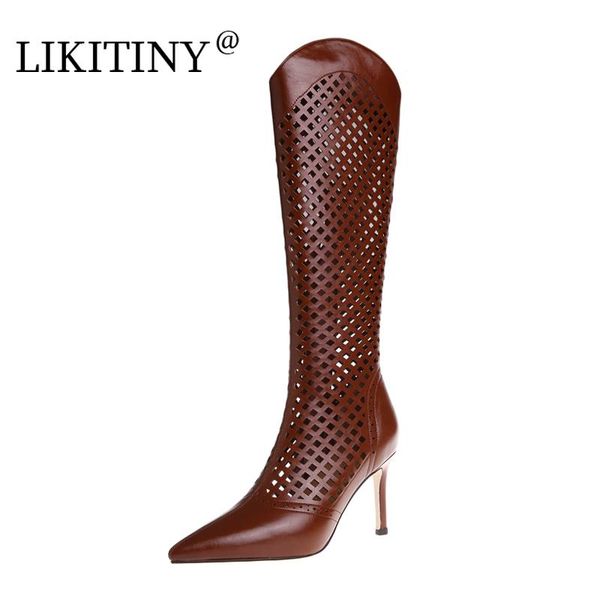 sandals likitiny 2021 summer boots high heels knee leather stilettos brown ladies hollow out wowen's shoes, Black
sandals likitiny 2021 summer boots high heels knee leather stilettos brown ladies hollow out wowen's shoes, Black