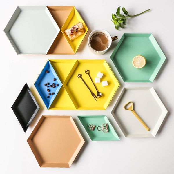 kitchen storage & organization decorative colorful polygonal stainless steel tray geometric diamond metal tea pendant jewelry plateau
kitchen storage & organization decorative colorful polygonal stainless steel tray geometric diamond metal tea pendant jewelry plateau