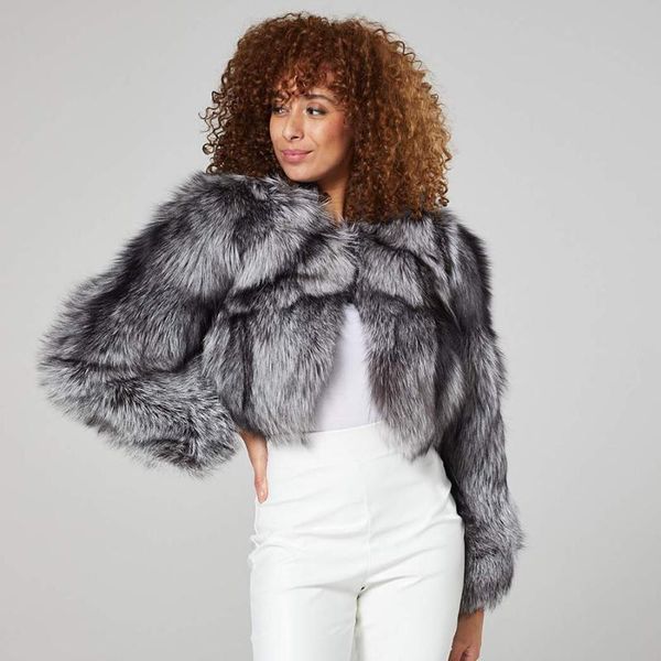 women's fur & faux 100% natural silver coat women jacket 2021 design overcoat ladies warm outwear, Black
women's fur & faux 100% natural silver coat women jacket 2021 design overcoat ladies warm outwear, Black