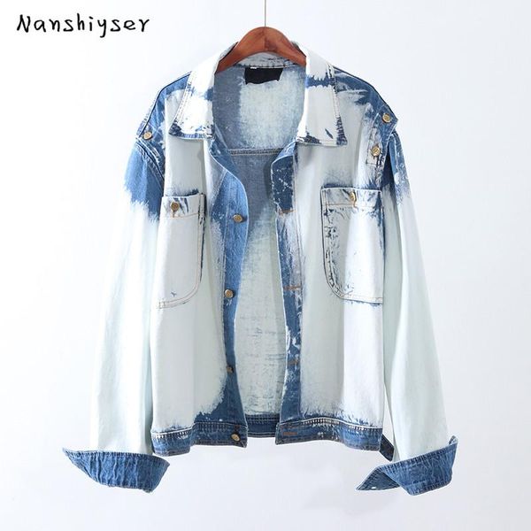 women's jackets autumn 2021 women loose fashion tie-dye removable sleeves blue denim jacket female chaquetas casual bomber ropa de muje, Black;brown
women's jackets autumn 2021 women loose fashion tie-dye removable sleeves blue denim jacket female chaquetas casual bomber ropa de muje, Black;brown