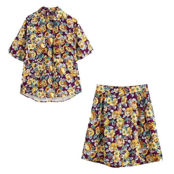 summer women two piece set flower printed shirt & high-waist bermuda shorts elastic waistband ensemble femme 210420, White
summer women two piece set flower printed shirt & high-waist bermuda shorts elastic waistband ensemble femme 210420, White