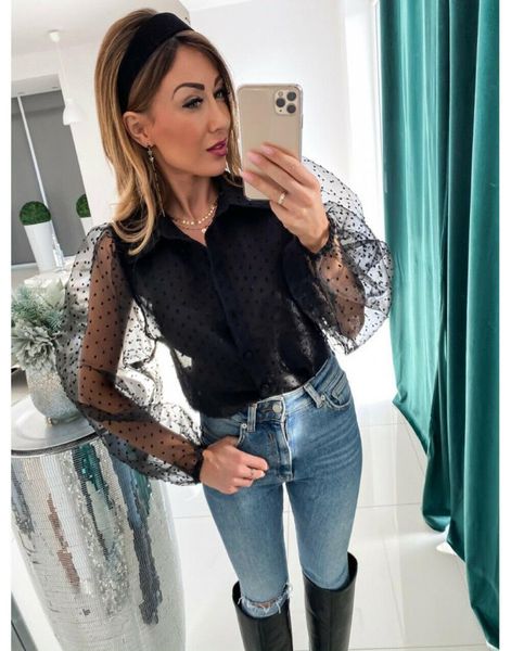 retro womens summer mesh shirt see-through polka dot long sleeve casual shirts black lace puff sheer loose blouse women's blouses &, White
retro womens summer mesh shirt see-through polka dot long sleeve casual shirts black lace puff sheer loose blouse women's blouses &, White