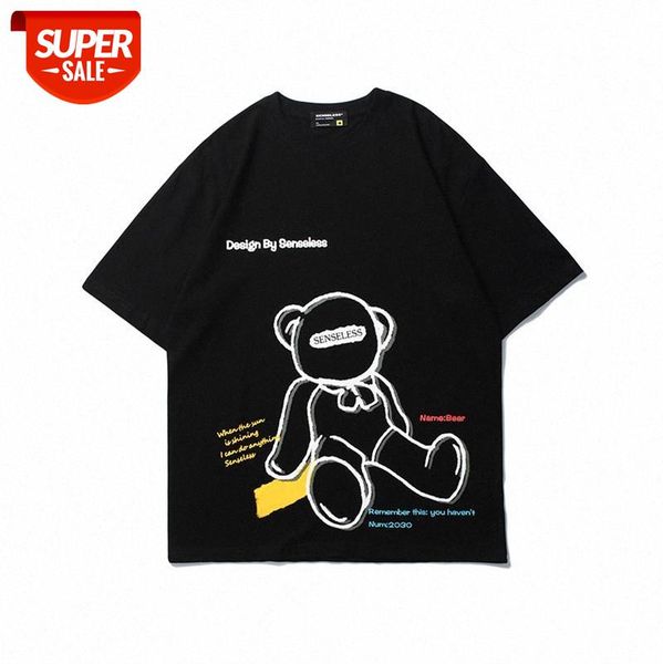 american high street multicolor round neck print tee loose oversize bear illustration short-sleeved t-shirt men #7q2q, White;black
american high street multicolor round neck print tee loose oversize bear illustration short-sleeved t-shirt men #7q2q, White;black