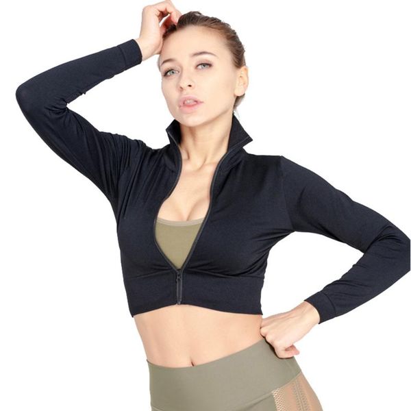 yoga outfit slim fit long sleeve fitness crop standing collar gym jacket workout sweatshirt women open navel sport shirts
yoga outfit slim fit long sleeve fitness crop standing collar gym jacket workout sweatshirt women open navel sport shirts