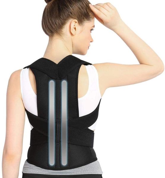 women men scoliosis posture corrector back support brace spine corset belt shoulder therapy bad correction, Black;blue
women men scoliosis posture corrector back support brace spine corset belt shoulder therapy bad correction, Black;blue