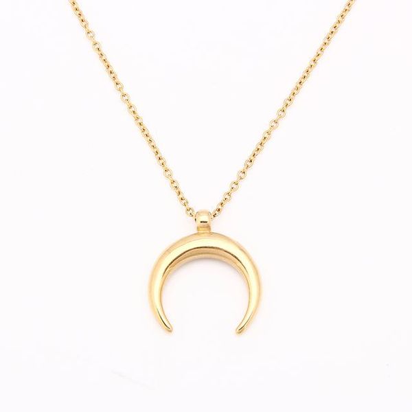 chains 100% stainless steel crescent half moon necklace for women ox horn pendant necklaces collar cuerno collares, Silver
chains 100% stainless steel crescent half moon necklace for women ox horn pendant necklaces collar cuerno collares, Silver