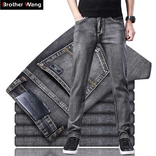 classic men's jeans business casual elastic denim trousers male brand grey pants 211111, Blue
classic men's jeans business casual elastic denim trousers male brand grey pants 211111, Blue
