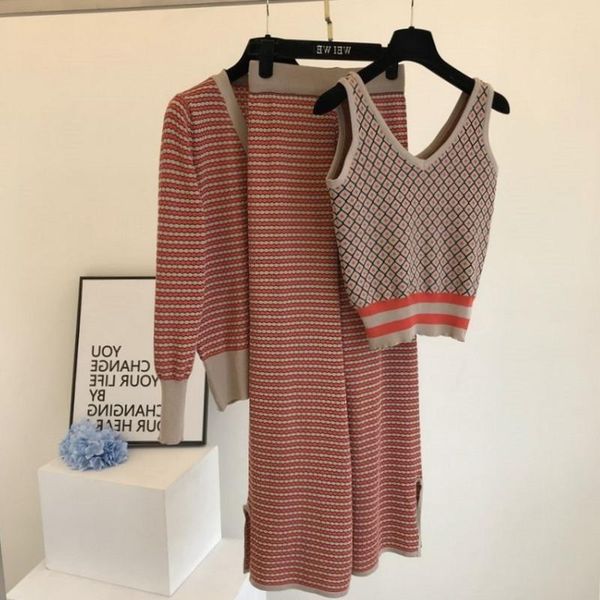 women's two piece pants casual 3 pcs sets striped cardigan jacket + suspender vest side slit skinny broad-legged women early autumn out, White
women's two piece pants casual 3 pcs sets striped cardigan jacket + suspender vest side slit skinny broad-legged women early autumn out, White