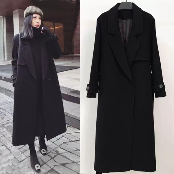 women's wool & blends fashion woolen coat autumn and winter black double-faced cashmere female elegant jacket overcoat ladies
women's wool & blends fashion woolen coat autumn and winter black double-faced cashmere female elegant jacket overcoat ladies
