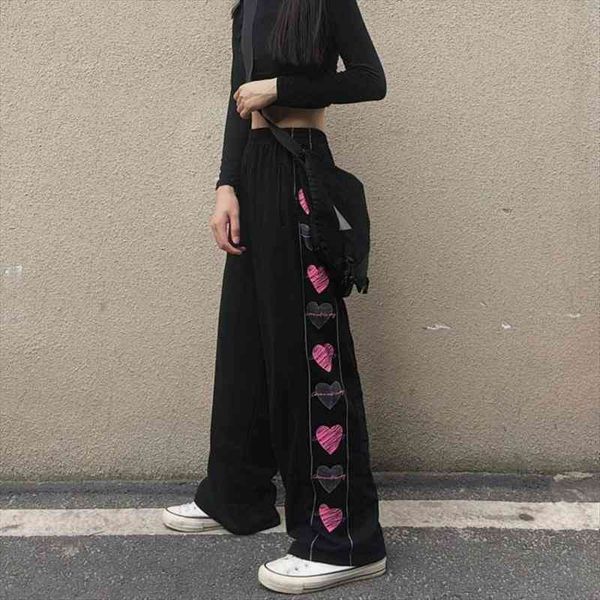 love printed black casual pants korean sports pants harajuku street fashion black straight gothic sports women, Black;white
love printed black casual pants korean sports pants harajuku street fashion black straight gothic sports women, Black;white
