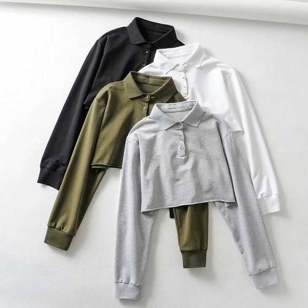 fashion hoodies polo collar and breasted fall 2021 lapel loose women's sweater, Black
fashion hoodies polo collar and breasted fall 2021 lapel loose women's sweater, Black