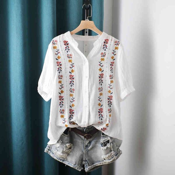 women's t-shirt lamtrip retro embroidery short sleeve cotton women tee 2021 summer 5y8w, White
women's t-shirt lamtrip retro embroidery short sleeve cotton women tee 2021 summer 5y8w, White