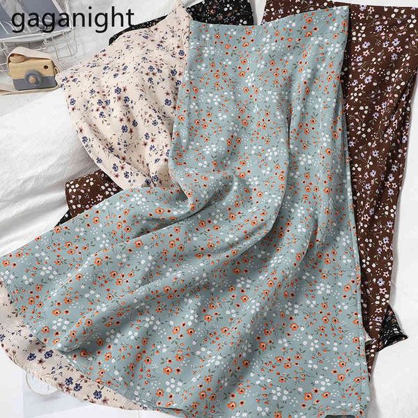 gaganight vintage floral printed chiffon skirts women fashion korean summer beach midi skirt high waist female skirts 210519, Black
gaganight vintage floral printed chiffon skirts women fashion korean summer beach midi skirt high waist female skirts 210519, Black