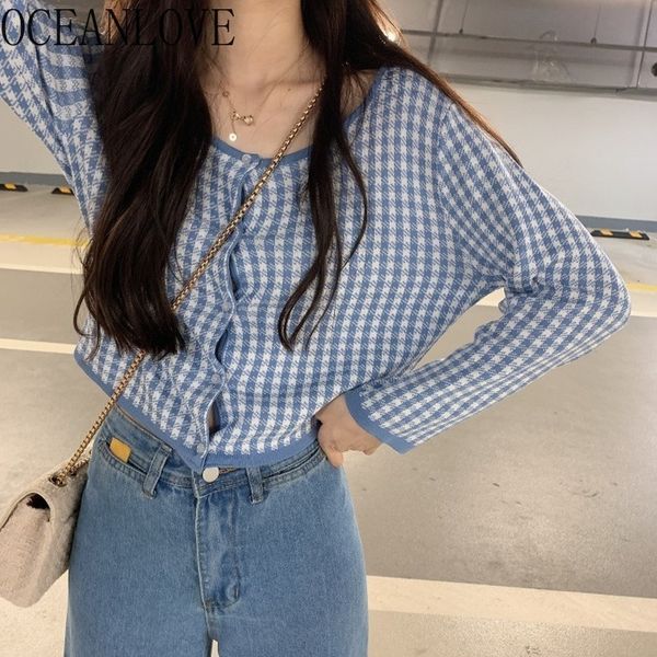 plaid women sweaters short thin fashion korean style cardigans autumn clothes cozy mujer chaqueta 17604 210415, White;black
plaid women sweaters short thin fashion korean style cardigans autumn clothes cozy mujer chaqueta 17604 210415, White;black