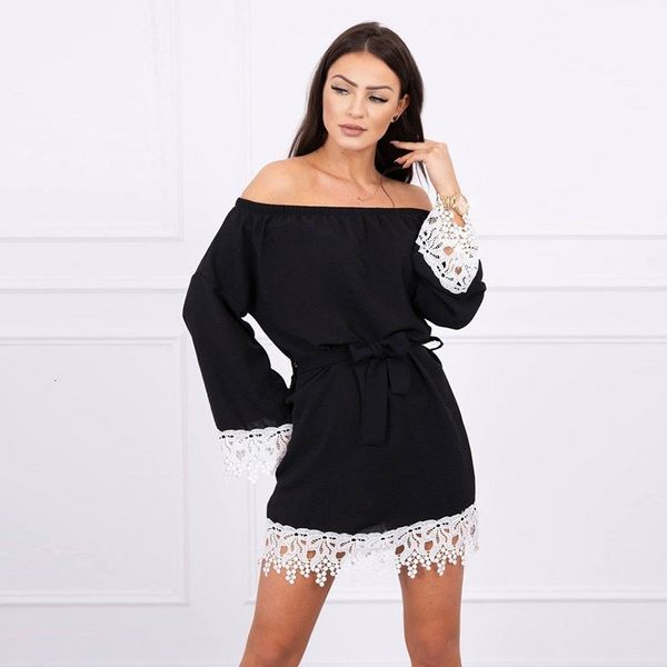 dresses women vintage off the shoulder lace patchwork mini long sleeve solid elegant casual a-line party 2021 summer dress, Black;gray
dresses women vintage off the shoulder lace patchwork mini long sleeve solid elegant casual a-line party 2021 summer dress, Black;gray