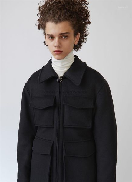 men's trench coats autumn winter man style lapel solid color much pocket english wind europe and the united states short money coat, Tan;black
men's trench coats autumn winter man style lapel solid color much pocket english wind europe and the united states short money coat, Tan;black