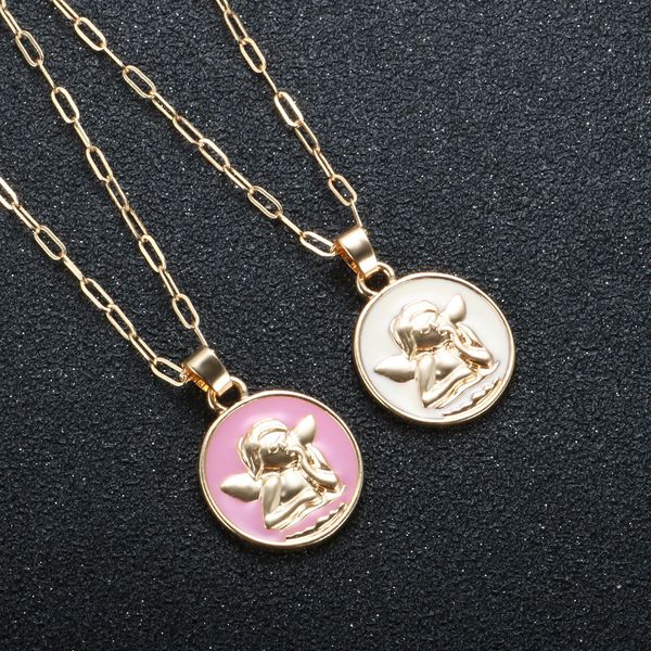net celebrity cupid necklace ins style simple retro epoxy o-chain handmade fine grinding titanium steel jewelry wholesale, Silver
net celebrity cupid necklace ins style simple retro epoxy o-chain handmade fine grinding titanium steel jewelry wholesale, Silver