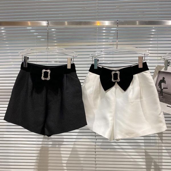 women's shorts 2021 autumn winter rhinestone bow woolen temperament high waist casual tweed wide leg female pants, White;black
women's shorts 2021 autumn winter rhinestone bow woolen temperament high waist casual tweed wide leg female pants, White;black