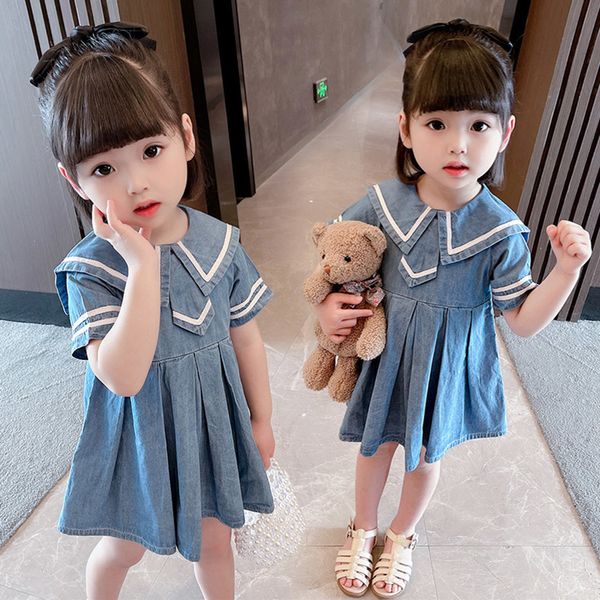 dress girl patchwork denim dress for girl summer children dresses casual style girls clothing 210412, Red;yellow
dress girl patchwork denim dress for girl summer children dresses casual style girls clothing 210412, Red;yellow